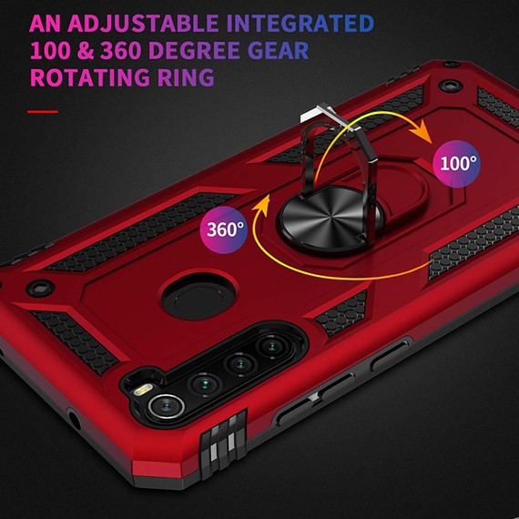Samsung Galaxy A21 CaseUp Magnetic Ring Holder Kılıf Kırmızı 4